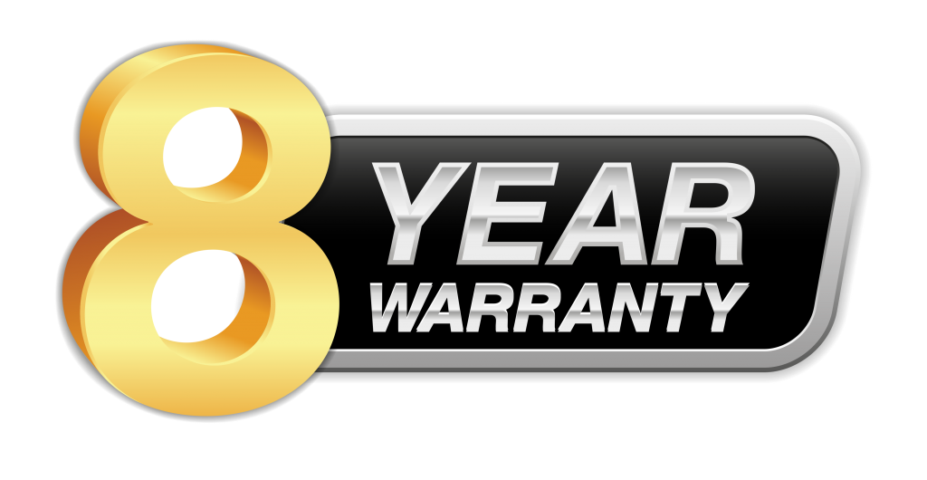 Gold badge warranty of years isolated on transparent background PNG